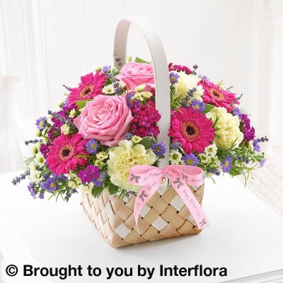 Pinks & Pastels Basket Arrangement