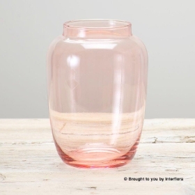 Hand Blown Blush Pink Glass Vase